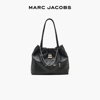 MARC JACOBS/莫杰 CRISTINA 中号皮质柔软褶皱单肩包 黑色