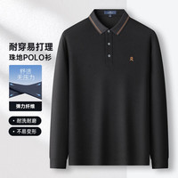 梦特娇 秋冬男士长袖polo衫 Z09黑色 AA56