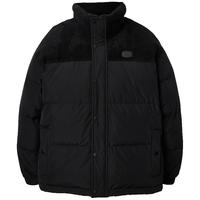 杰克·琼斯(JACK&JONES)男装25年秋冬季羽绒服男士短款无帽羊羔绒立领宽松潮流鸭绒外套 E43纯黑色 M (175)