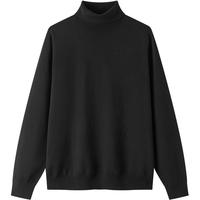 gxg.jeans男装 多色基础纯色打底高领毛衣线衫男士上衣25年冬 黑色 L (175)