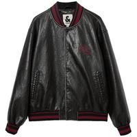JACK&JONES/杰克琼斯 个性潮流刺绣钢印 男士PU皮衣