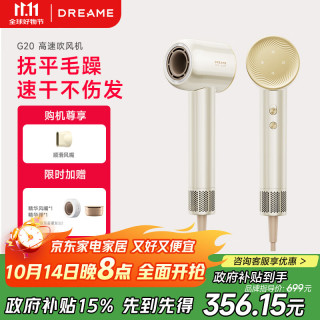 dreame 追觅 韶光G20家用电吹风恒温速干吹风筒负离子高速护发无叶吹风机送礼礼物 星月白AHD7
