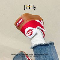 百亿补贴：jifffly 德训鞋女2024冬季加绒保暖厚底增高板鞋美式小众运动鞋男