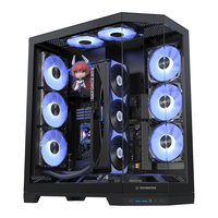 影驰星曜空间站台式电脑机箱立装显卡海景房黑/手办位/ATX/TYPE-C/快拆/支持360水冷/护线圈/一体跳线