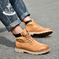 金猴 马丁靴男潮流2021秋季新款高帮英伦风厚底工装鞋高帮休闲鞋