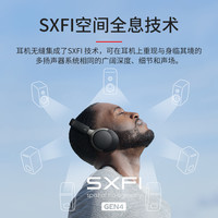 创新 科技(CREATIVE)Zen Hybrid SXFI 头戴式无线蓝牙耳机主动降噪耳机 运动通话降噪耳机通用 白色