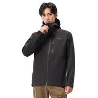 探路者（TOREAD）三层冲锋衣男 24秋冬户外防风防水保暖登山服外套TABBCM91115 黑色