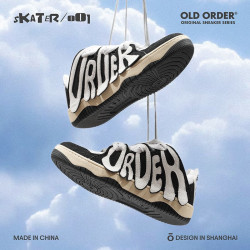 OLD ORDER SKATER  001国潮牌厚底休闲滑板鞋男女运动鞋合集多色面包鞋 黑白熊猫 40