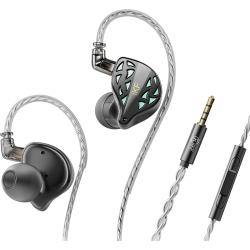 iKF HiFi音质 有线入耳式游戏耳机 加长带麦  有线充电 3.5mm