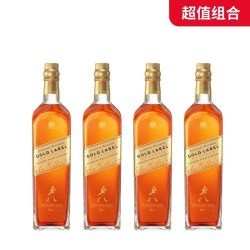 尊尼获加 金牌珍藏苏格兰威士忌 公升装新包装1000ml*4瓶