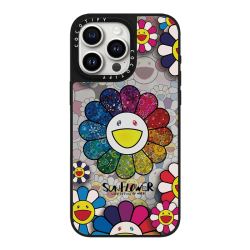 CASETiFY 磁吸MagSafe联名村上隆太阳花适用iphone16pro手机壳15promax苹果14plus潮牌13艺术12 CASE银色镜面° iPhone 1