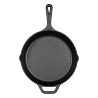 铁仕达(Telssida)铸铁平底锅加厚牛排煎锅烤肉锅烙饼锅无涂层煎牛排锅不易粘饼铛 26cm(单锅无盖)