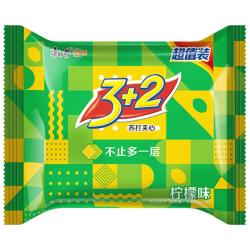 康师傅 3+2 苏打夹心饼干 清新柠檬味 375g