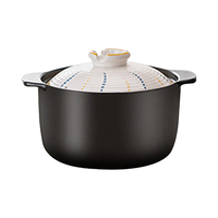 以辰5L家用日式砂锅煲汤熬药煮粥焖饭炖锅养生陶瓷汤锅煲明火用 日式风逸煲【4-6人适用】 5L