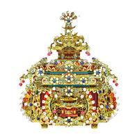 【旗舰店】拼酷十里红妆点翠妆奁金属拼图拼装模型订婚情人节礼物