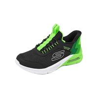 Skechers斯凯奇自营儿童闪穿鞋四季男童舒适休闲一脚蹬运动鞋403890L 黑色/柠檬色/BKLM 32