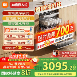 MIJIA 米家 S20 QMDW1804M 嵌入式洗碗机 18套