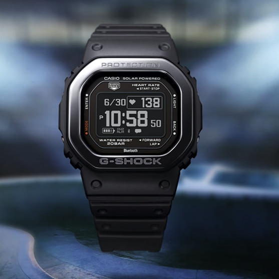 CASIO 卡西欧 G-SHOCK系列 44.5毫米太阳能腕表 DW-H5600MB-1