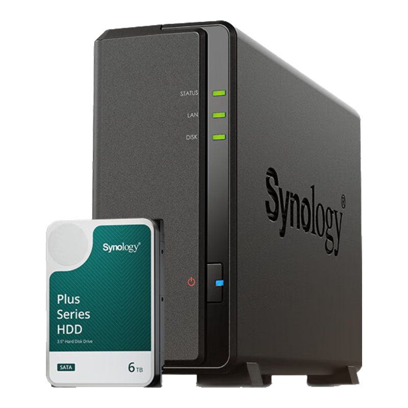  Synology/群晖 NAS数据备份一体机+6TB群晖HAT3300硬盘  1块