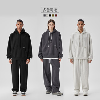 BODYDREAM加绒连帽卫衣男秋冬套头上衣装帽衫/休闲裤运动套装