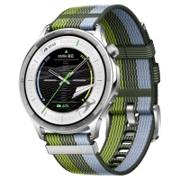 OPPO Watch S 智能手表 44.98mm 银色不锈钢表壳 跃动绿茵编织表带（北斗、GPS）