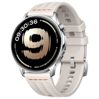 OPPO Watch S 智能手表 44.98mm 律动银 不锈钢表壳 律动银 氟橡胶表带（北斗、GPS）