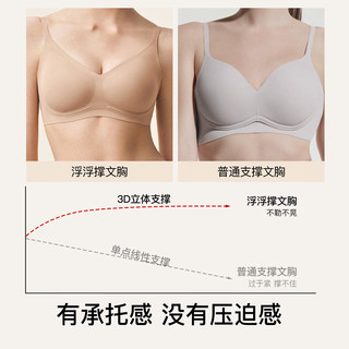 ubras虞书欣同款25年新浮浮撑内衣无痕软支撑美背小胸聚拢薄款文胸罩女 虞书欣同款-燕麦奶色 S 70A /70B