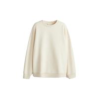 H&M女装秋季2025圆领柔软内里大廓形卫衣1243667 奶油色 S 160/88