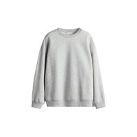 H&M女装秋季2025圆领柔软内里大廓形卫衣1243667 混浅灰色 S 160/88