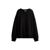 H&M女装秋季2025圆领柔软内里大廓形卫衣1243667 黑色 M 165/96