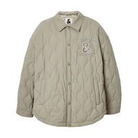 杰克·琼斯（JACK&JONES）25年男装秋冬翻领字母时尚短款轻薄鸭绒羽绒服男衬衫夹克保暖外套 E11卡其色 L 180