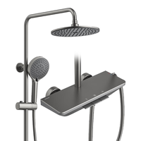 箭牌(ARROW)K230淋浴花洒套装枪灰四功能花洒增压巨幕顶喷花洒AE34910GGW