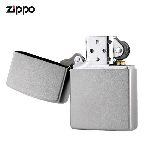 ZIPPO 经典缎纱 煤油打火机 镀铬磨砂 205