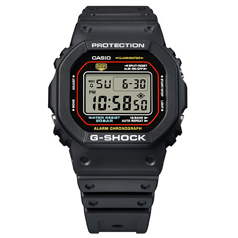 CASIO 卡西欧 G-SHOCK系列 42.8毫米石英腕表 DW-5600RL-1