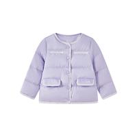  Disney/迪士尼 保暖 女童羽绒服  均码 110cm 充绒量约39g 紫色 90白鸭绒