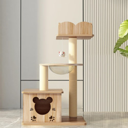 熊猫兔 PANDA BUNNY 猫爬架豪华款 耐磨耐抓中大型剑麻猫爬柱爬爬架玩具 小号太空舱款