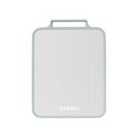 康佳（KONKA）菜板双面砧板不锈钢粘板家用防霉抗菌切菜板厨房擀面案板多功能 双面可用小清新 长38cm宽29cm
