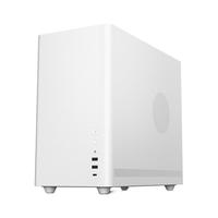 硕一凤凰U350台式机电脑matx迷你机箱白色非侧透mini小尺寸海景房主机箱壳家用商务办公桌面搭配type-c U350 白 侧透版