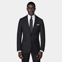 SUITSUPPLY 深灰色100%羊毛西服合体商务男士西装上衣