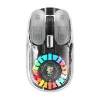 B.O.W航世MD508L 透明背光无线蓝牙双模鼠标 充电静音笔记本电脑家用办公女人体工学通用鼠标 钛空银