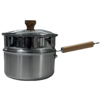 京东京造 奶锅 316不锈钢辅食泡面热牛奶电磁炉燃气灶通用 20cm 赠蒸格 升级316奶锅 20cm