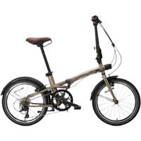 迪卡侬折叠车变速城市通勤自行车成年男女超轻便携20寸单车OVB1 Fold 560灰棕色 20英寸