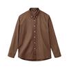 MADEN 马登 工装美式休闲磨毛牛津纺衬衫长袖外套纯棉牛津布薄款衬衣男秋 浅棕色 S
