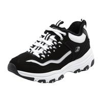 斯凯奇 时尚绑带绒里运动鞋8730057 黑色/白色/BKW 36