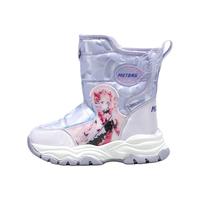 牧童女童雪地靴冬款儿童加绒保暖大棉加厚棉靴冰爪防滑小女孩靴子 仙紫 26 鞋内长16.6cm/适合脚长15.8cm