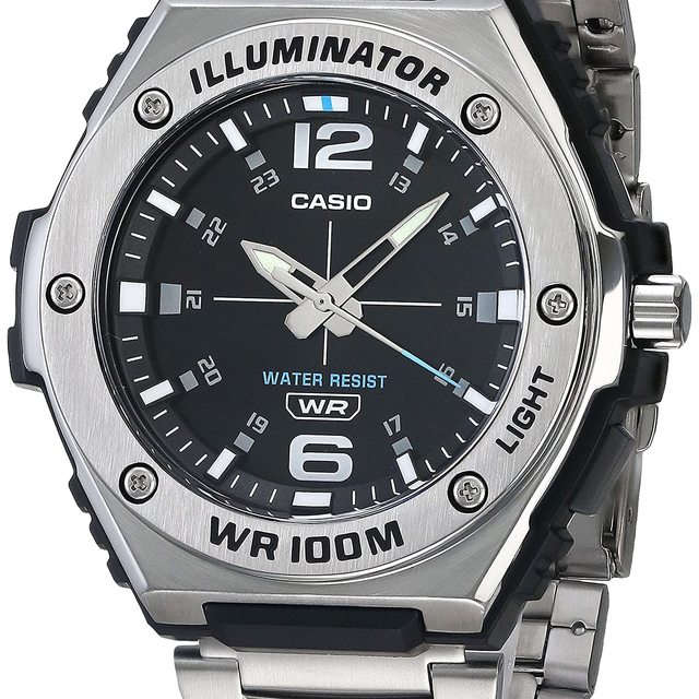 CASIO 卡西欧 男士石英手表 MWA-100H-2AVCF 银色