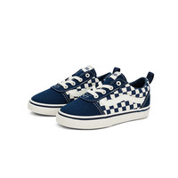 VANS 范斯 童鞋官方 Ward Slip-On蓝白棋盘格拼色小童帆布鞋