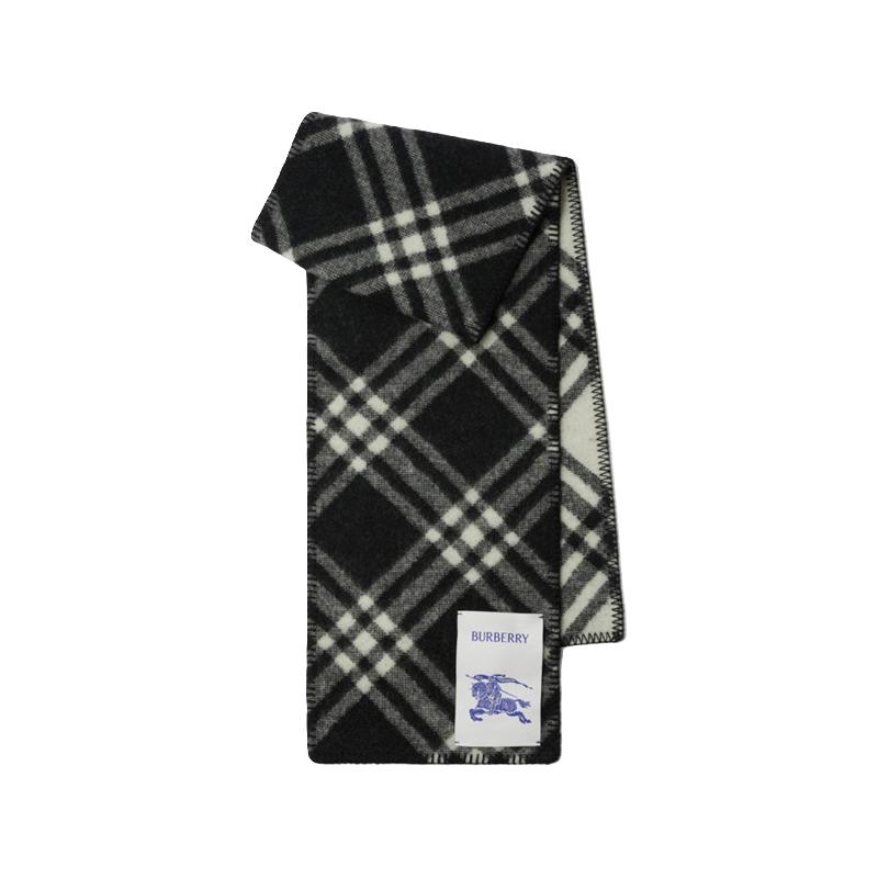 BURBERRY| 格纹羊毛围巾 多色 黑色 81143011