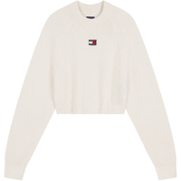 TOMMY JEANS25新款秋冬女装混纺肌理感刺绣短款毛衣针织衫