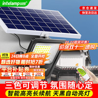 颖朗 intelamp 太阳能灯投光灯景观庭院灯室内外家用防水照明新农村路灯
